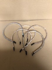 QUANTITY  OF ASSORTED ITEMS TO INCLUDE OENOTHERA 5 PIECES FASHION CRYSTAL HAIR BAND, IMITATION DIAMOND HEADBAND, NON-SLIP HARD HAIR HOOP FOR DANCING, PARTIES, DAILY WEAR, WORK(MIXED COLOR): LOCATION