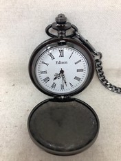 MENS EDISON POCKET WATCH  WITH CHAIN: LOCATION - TOP 50