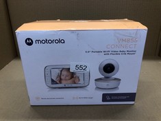 MOTOROLA NURSERY VM 855 CONNECTED WIFI VIDEO BABY MONITOR - WITH MOTOROLA NURSERY APP AND 5-INCH PARENT UNIT - NIGHT VISION, TEMPERATURE AND TWO-WAY TALK.: LOCATION - RACK D