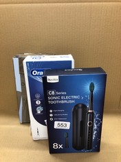 QUANTITY OF ITEMS TO INCLUDE ORAL-B IO3 ELECTRIC TOOTHBRUSHES ADULTS, MOTHERS DAY GIFTS FOR HER / HIM, 1 TOOTHBRUSH HEAD, 3 MODES WITH TEETH WHITENING, 2 PIN UK PLUG, PINK: LOCATION - RACK D