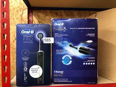 ORAL-B GENIUS X MIDNIGHT BLACK + ORAL B VITALITY PRO: LOCATION - RACK E