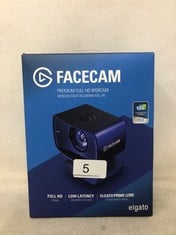 ELGATO FACECAM - 1080P60 FULL HD WEBCAM FOR VIDEO CONFERENCING, GAMING, STREAMING, SONY SENSOR, FIXED-FOCUS GLASS LENS, OPTIMISED FOR INDOOR LIGHTING, ONBOARD MEMORY, ZOOM, MICROSOFT TEAMS, PC/MAC.: