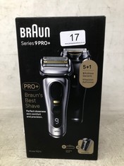 BRAUN SERIES 9 PRO+ ELECTRIC SHAVER FOR MEN, 5 PRO SHAVE ELEMENTS & PRECISION LONG HAIR PRO TRIMMER, POWERCASE, WET & DRY ELECTRIC RAZOR FOR MEN WITH 60 MIN RUNTIME, GIFTS FOR MEN, 9527S, SILVER.: LO