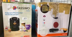 QUANTITY OF ITEMS TO INCLUDE TASSIMO BY BOSCH SUNY 'SPECIAL EDITION' TAS3102GB COFFEE MACHINE,1300 WATT, 0.8 LITRE - BLACK: LOCATION - E RACK