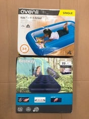 PALLET OF ASSORTED INFLATABLES TO INCLUDE IDOO AIR MATRESS MODEL R-M001: LOCATION - MID FLOOR(COLLECTION OR OPTIONAL DELIVERY AVAILABLE)