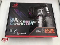 ASUS ROG STRIX B650E-E GAMING WIFI AM5 (LGA 1718) RYZEN 7000 GAMING MOTHERBOARD(16+2 POWER STAGES,DDR5,4X M.2 SLOTS, PCIE® 5.0, WIFI 6E, 2.5G LAN,USB 3.2 GEN 2X2 TYPE-C® REAR I/O PORT, AURA SYNC RGB)