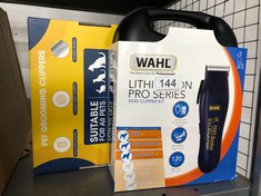 WAHL DOG CLIPPERS, PRO SERIES LITHIUM DOG GROOMING KIT, FOR WIRY, SMOOTH, LONG, SILKY AND SHORT COATS, LOW NOISE CORDLESS PET CLIPPERS, PETS AT HOME, ERGONOMIC AND LIGHT: LOCATION - A RACK