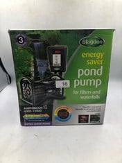 BLAGDON AMPHIBIOUS IQ ENERGY SAVING POND PUMP, FOR FOUNTAIN & WATERFALL, RUN DRY PROTECTION, ADJUSTABLE POWER & FLOW, 6000-12000 EXTRA LARGE POND,BLACK.: LOCATION - A RACK