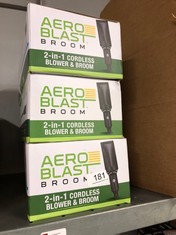 QUANTITY OF ITEMS TO INCLUDE AERO BLAST BROOM - 2-IN-1 SMART SWEEPER AND LEAF BLOWER: LOCATION - B RACK