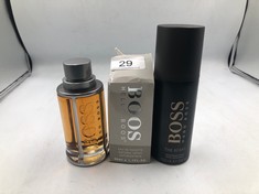 QUANTITY OF ITEMS TO INCLUDE HUGO BOSS THE SCENT DEODORANT MENS GENTS SPRAY, 150 ML 2 PACK: LOCATION - A RACK