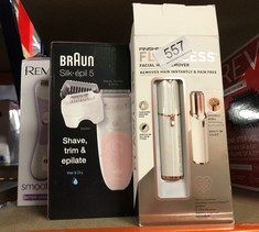 QUANTITY OF ITEMS TO INCLUDE BRAUN SILK-ÉPIL 5 EPILATOR FOR WOMEN FOR HAIR REMOVAL, 3 IN 1, INCLUDES SHAVER & TRIMMER HEAD, CORDLESS, GENTLE HAIR REMOVAL SETTING, WET & DRY, 100% WATERPROOF, 2 PIN BA