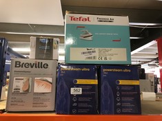 QUANTITY OF ITEMS TO INCLUDE TEFAL FV6550 FREEMOVE CORDLESS STEAM IRON, 2400 W, WHITE AND SILVER: LOCATION - E RACK