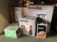 QUANTITY OF ITEMS TO INCLUDE BREVILLE BLEND ACTIVE PERSONAL BLENDER & SMOOTHIE MAKER | 350W | 1 PORTABLE BLEND ACTIVE BOTTLE (600ML) | LEAK PROOF LID | BLACK & GOLD [VBL251]: LOCATION - F RACK