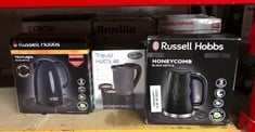 QUANTITY OF ITEMS TO INCLUDE QUEST BLACK TRAVEL KETTLE WITH 2 CUPS | PORTABLE & LIGHTWEIGHT | DUAL VOLTAGE FOR WORLDWIDE USE | SAFETY PROTECTION | USE IN CARAVANS, CAMP SITES AND ON HOLIDAY: LOCATION