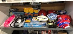 QUANTITY OF ITEMS TO INCLUDE MITRE OFFICIAL ENGLAND FOOTBALL, RED/WHITE, 5: LOCATION - F RACK