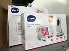 QUANTITY OF ITEMS TO INCLUDE VTECH VM3250 VIDEO BABY MONITOR WITH CAMERA,300M LONG RANGE, BABY MONITOR WITH 2.8"LCD SCREEN,UP TO 19-HR VIDEO STREAMING,NIGHT VISION,SECURED TRANSMISSION,TEMPERATURE SE