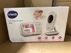 VTECH VM3250 VIDEO BABY MONITOR WITH CAMERA,300M LONG RANGE, BABY MONITOR WITH 2.8"LCD SCREEN,UP TO 19-HR VIDEO STREAMING,NIGHT VISION,SECURED TRANSMISSION,TEMPERATURE SENSOR,SOOTHING SOUNDS,2X ZOOM.