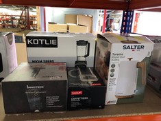 QUANTITY OF ITEMS TO INCLUDE SALTER EK5822WHT TORONTO 1.7L KETTLE – 3KW RAPID, 360° BASE, LIMESCALE FILTER, STYLISH WOOD EFFECT, CORDLESS, BOIL DRY SENSOR & AUTO-SHUT OFF, WATER LEVEL INDICATOR, OTTE