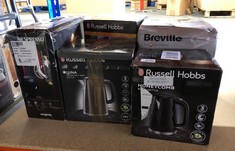 QUANTITY OF ITEMS TO INCLUDE RUSSELL HOBBS HONEYCOMB ELECTRIC 1.7L CORDLESS KETTLE (FAST BOIL 3KW, BLACK PREMIUM PLASTIC, MATT & HIGH GLOSS FINISH, REMOVABLE WASHABLE ANTI-SCALE FILTER, PUSH BUTTON L