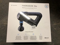 THERAGUN ELITE - HANDHELD ELECTRIC MASSAGE GUN - BLUETOOTH ENABLED PERCUSSION THERAPY DEVICE FOR ATHLETES - POWERFUL DEEP TISSUE MUSCLE MASSAGER WITH QUIET FORCE TECHNOLOGY - 4TH GENERATION - BLACK.: