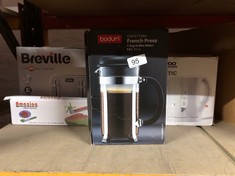 QUANTITY OF ITEMS TO INCLUDE BODUM CAFFETTIERA COFFEE MAKER, BLACK, 8 CUP: LOCATION - A RACK