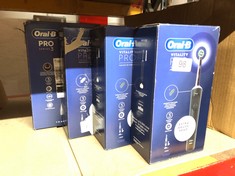 QUANTITY OF ITEMS TO INCLUDE ORAL-B VITALITY PRO ELECTRIC TOOTHBRUSH FOR ADULTS, 1 HANDLE, 2 TOOTHBRUSH HEADS, 3 BRUSHING MODES INCLUDING SENSITIVE PLUS, 2 PIN UK PLUG, BLACK: LOCATION - A RACK