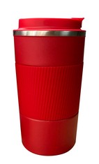 30 X UTROWAT TRAVEL MUG FOR HOT&COLD DRINKS INSULATED COFFEE MUG DOUBLE WALLED THERMAL MUG, PORTABLE & REUSABLE COFFEE CUP WITH VACUUM INSULATION ECO-FRIENDLY CUP FOR COFFEE,TEA 510ML (RED) - TOTAL R