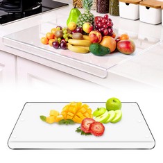 7 X CHOPPING BOARD, ACRYLIC CUTTING BOARD, CHOPPING BOARDS FOR KITCHENS WORKTOP SAVER PROTECTOR, 15.7X11.8 INCH LARGE CUTTING BOARD WITH COUNTER LIP FOR KITCHEN, GIFTS FOR MOM DAD - TOTAL RRP £87: LO