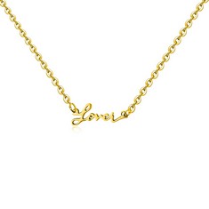 QUANTITY OF LUTER LOVER NECKLACE, EXQUISITE LETTER NECKLACE LOVER NECKLACES FOR WOMEN CLAVICLE CHAIN NECKLACE CHARMS FOR SINGER FANS MUSIC LOVERS MUSIC JEWELRY WEDDING PARTY BIRTHDAY (GOLD) - TOTAL R