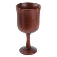 15 X TOPBATHY WOOD STEM CUP GLASS COFFEE TUMBLER WOODEN WINE GLASSES: 5. 3 * 2. 95 INCH VINTAGE GOBLET, UNBREAKABLE WINE MUG, STURDY WOODEN DRINKING GLASSES (BROWN) TUMBLER COFFEE MUG WOODEN WINE GOB