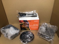 QUANTITY OF ASSORTED ITEMS TO INCLUDE AIR FRYER ACCESSORY SET: LOCATION - E RACK