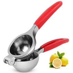 27 X UAUGULFT LEMON SQUEEZERS, MANUAL LEMON JUICER WITH SOFT GRIP HANDLE,HIGH DUTY, FOR SQUEEZE LEMON AND CITRUS, EASY TO CLEAN, 8.8 INCH, RED HANDLE - TOTAL RRP £224: LOCATION - A RACK