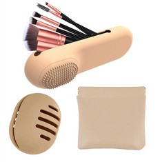 QUANTITY OF ASSORTED ITEMS TO INCLUDE 3PCS TRAVEL MAKEUP BRUSH HOLDER, BYLIFE SILICONE PORTABLE MAKEUP BRUSH ORGANIZER CASE WATERPROOF FACE BRUSHES HOLDER WITH MAKEUP SPONGE HOLDER AND POCKET COSMETI