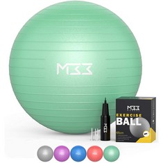 QUANTITY OF ASSORTED ITEMS TO INCLUDE MODE33 EXERCISE BALL - 55 TO 85CM EXTRA THICK ANTI-BURST YOGA BALL WITH HAND PUMP - GYM BALL FOR FITNESS, PILATES, PREGNANCY, LABOUR, BIRTHING BALL, SWISS BALL (