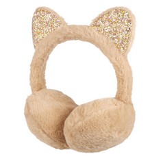 16 X AMOSFUN CAT EAR MUFFS PLUSH EARMUFFS SEQUIN WINTER WARM EARMUFFS ANIMAL EAR COVERS WARMERS HEADWEAR FOR KIDS GIRLS - TOTAL RRP £136: LOCATION - A RACK