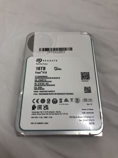 SEAGATE 16TB  SATA HDD EXOS X18 (RRP - £200): MODEL NO ST16000NM000J  [JPTE62093]: LOCATION - A RACK