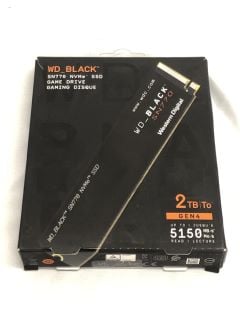 WD BLACK 2TB SN770 M.2 NVME SSD (RRP - £120): MODEL NO WDS200T3XQE  [JPTE62210]: LOCATION - A RACK