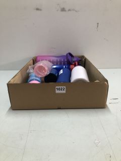 BOX OF ASSORTED WATER BOTTLES