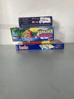 4 X ASSORTED ITEMS INC LUDO BOARD GAME