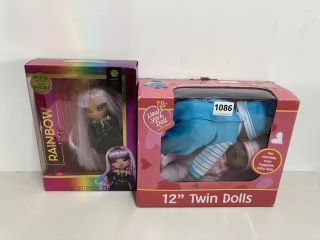 2 X ASSORTED ITEMS INC RAINBOW JUNIOR HIGH DOLL