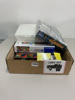 BOX OF ASSORTED ITEMS INC HARRY POTTER RAVENSBURGER PUZZLE