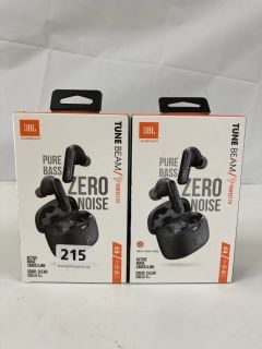 2 X JBL TUNE BEAM ACTIVE NOISE CANCELLING WIRELESS EARBUDS