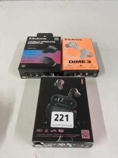 3 X SKULLCANDY WIRELESS EARBUDS INC. DIME 3