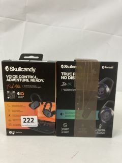 2 X SKULLCANDY WIRELESS EARBUDS INC. PUSH ACTIVE