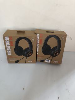 2 X ADX FIRESTORM PRO 23 WIRED GAMING HEADSETS