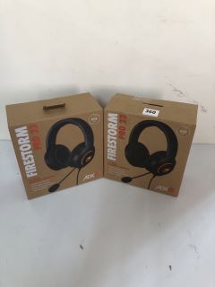 2 X ADX FIRESTORM PRO 23 WIRED GAMING HEADSETS