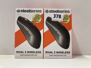 2 X STEELSERIES RIVAL 3 WIRELESS MICE