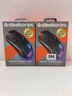 2 X STEELSERIES AEROX 3 WIRELESS MICE