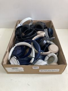 BOX OF ASSORTED SONY HEADPHONES