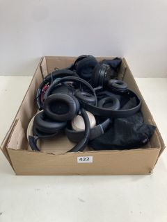 BOX OF ASSORTED SONY HEADPHONES